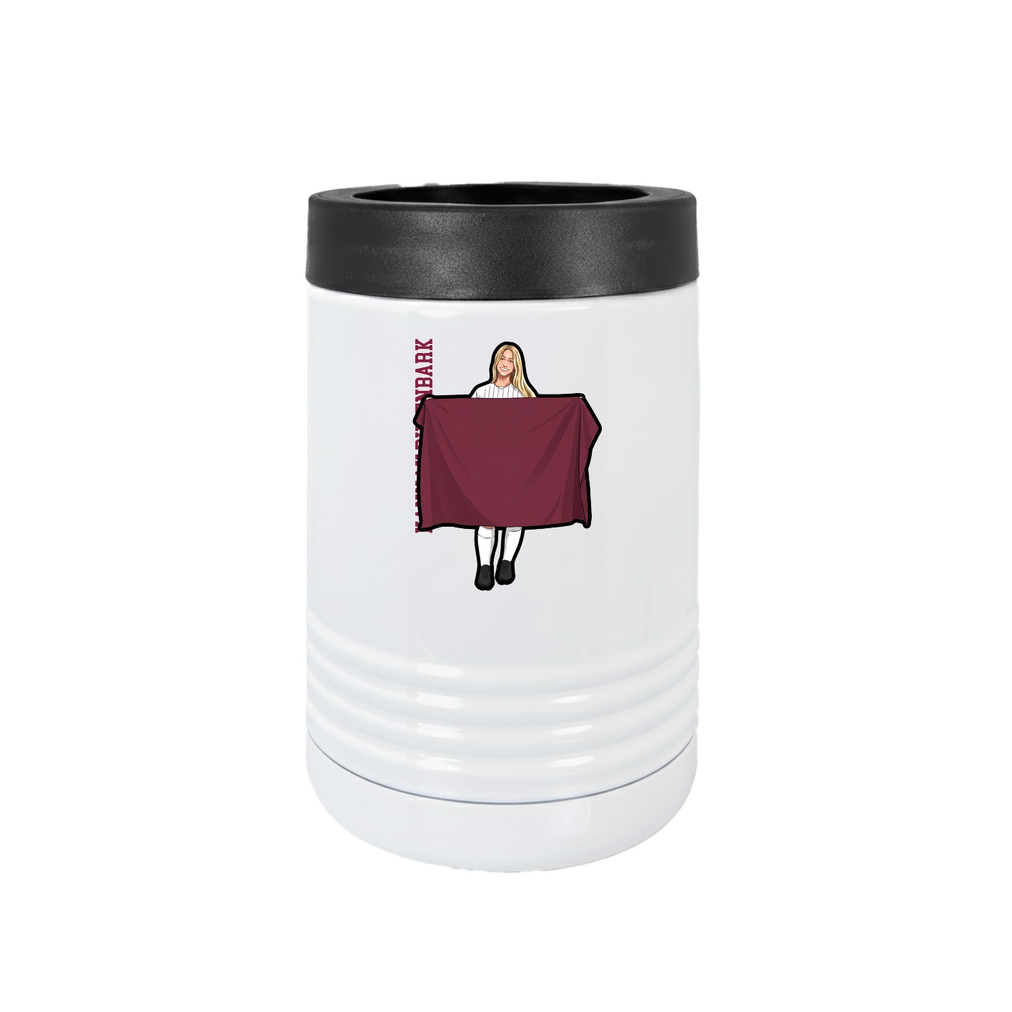 Beverage Holder — Name Vertical in White