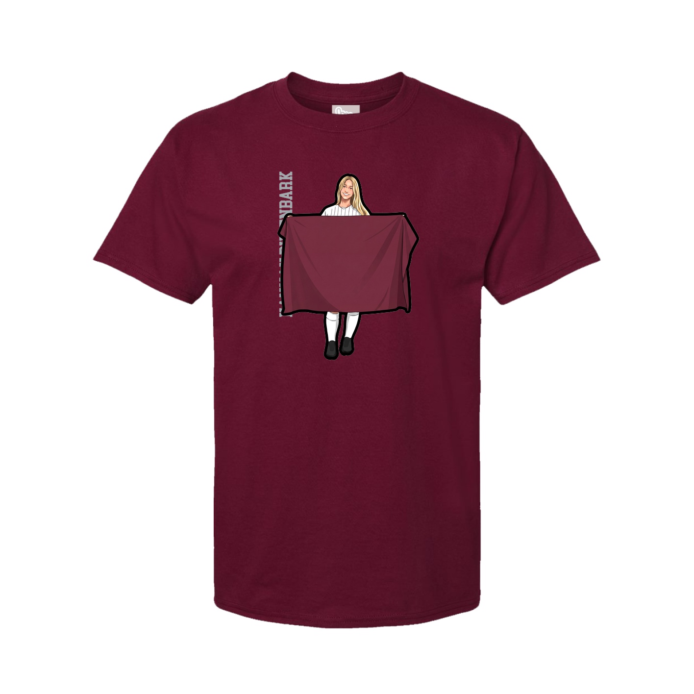 Youth Tee — Name Vertical in Cardinal