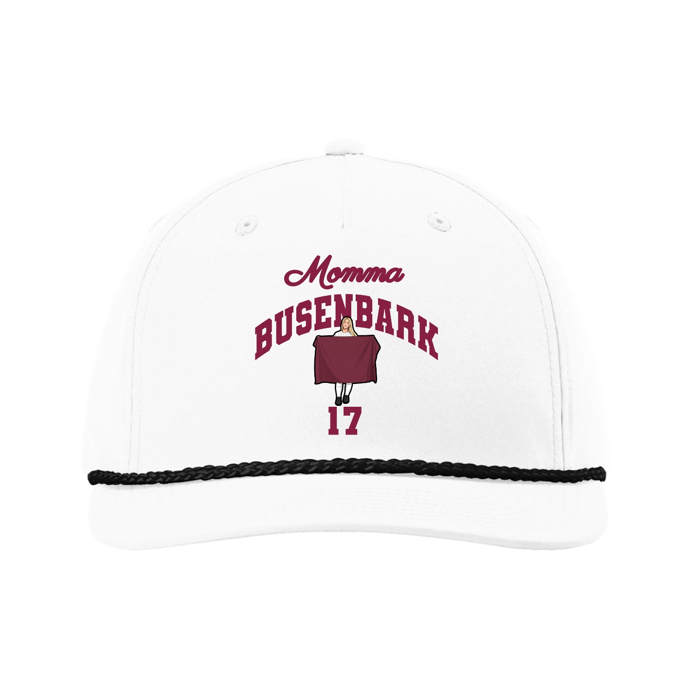 Five-Panel Classic Rope Cap — Mothers Day Arch in White