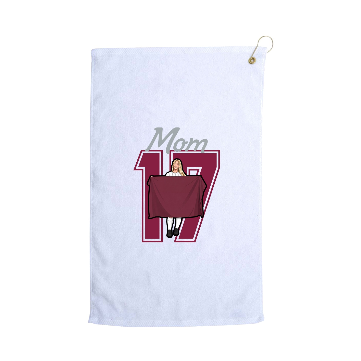 Golf Towel — Mothers Day Shirsey in White
