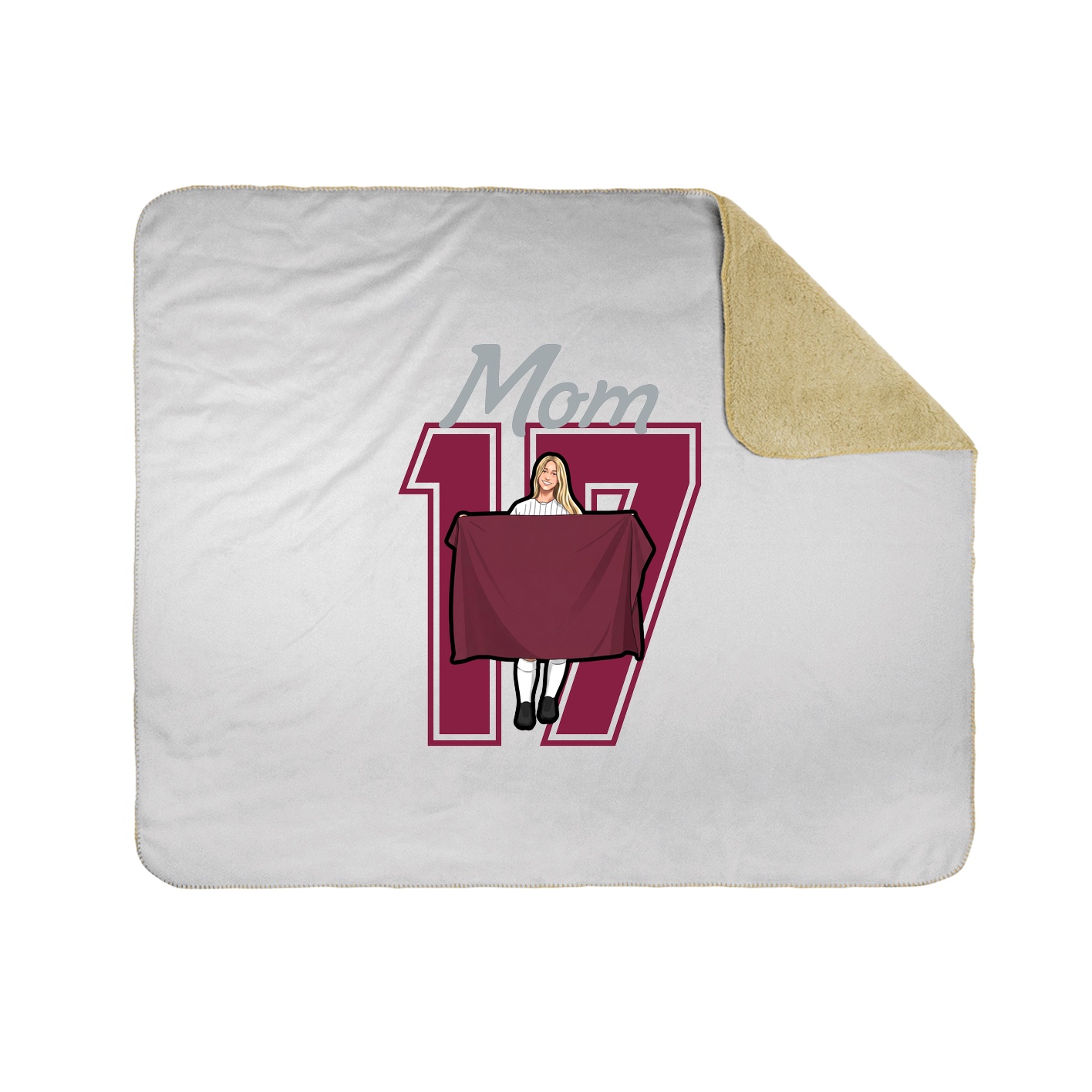 Throw Blanket — Mothers Day Shirsey in White
