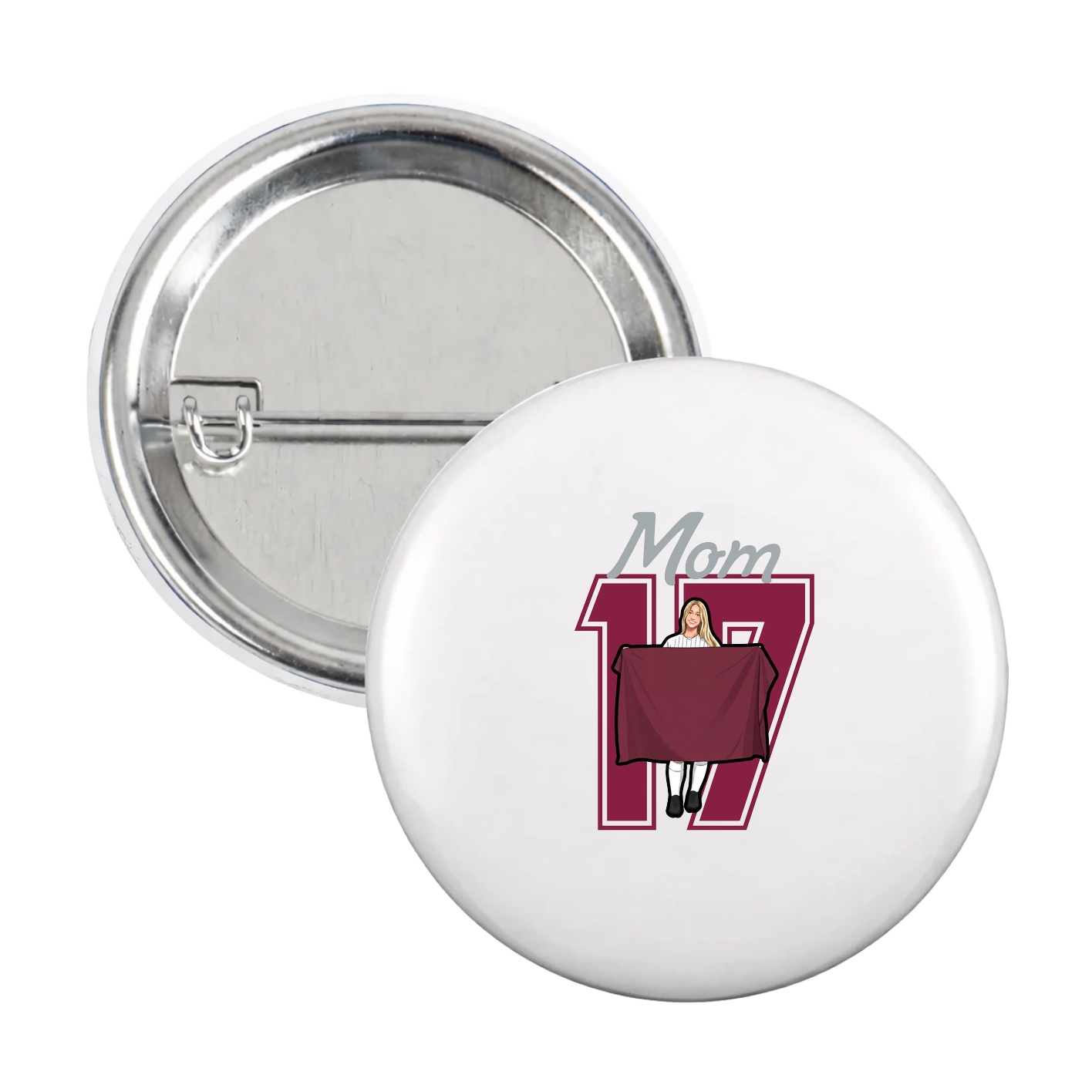 Game Day Button — Mothers Day Shirsey in White