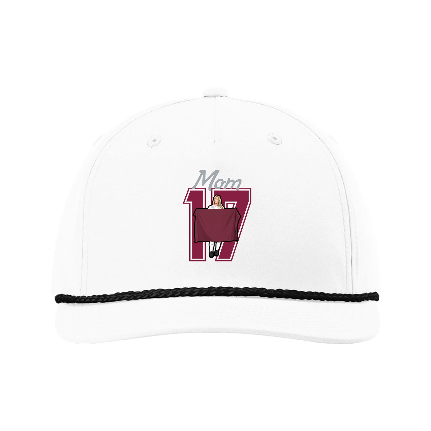 Five-Panel Classic Rope Cap — Mothers Day Shirsey in White