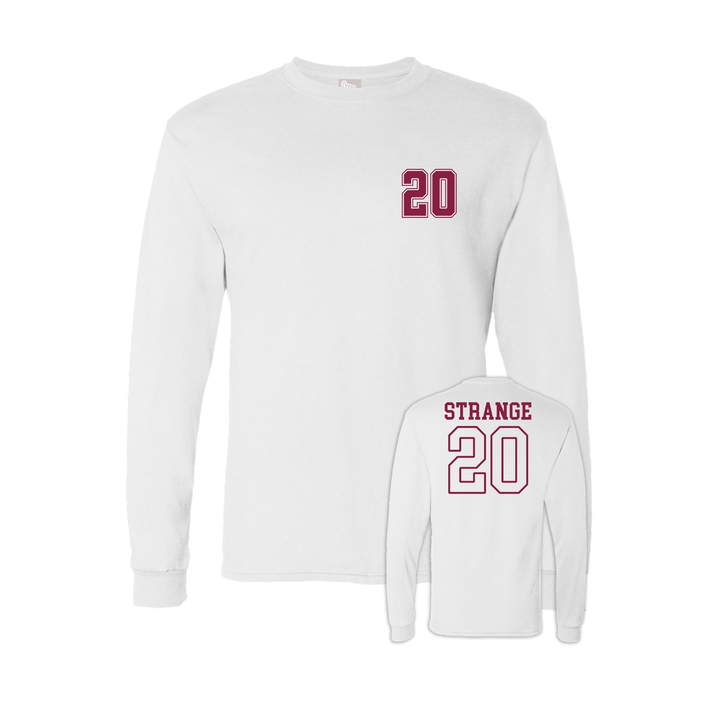 Long Sleeve Tee — Chest Back in White