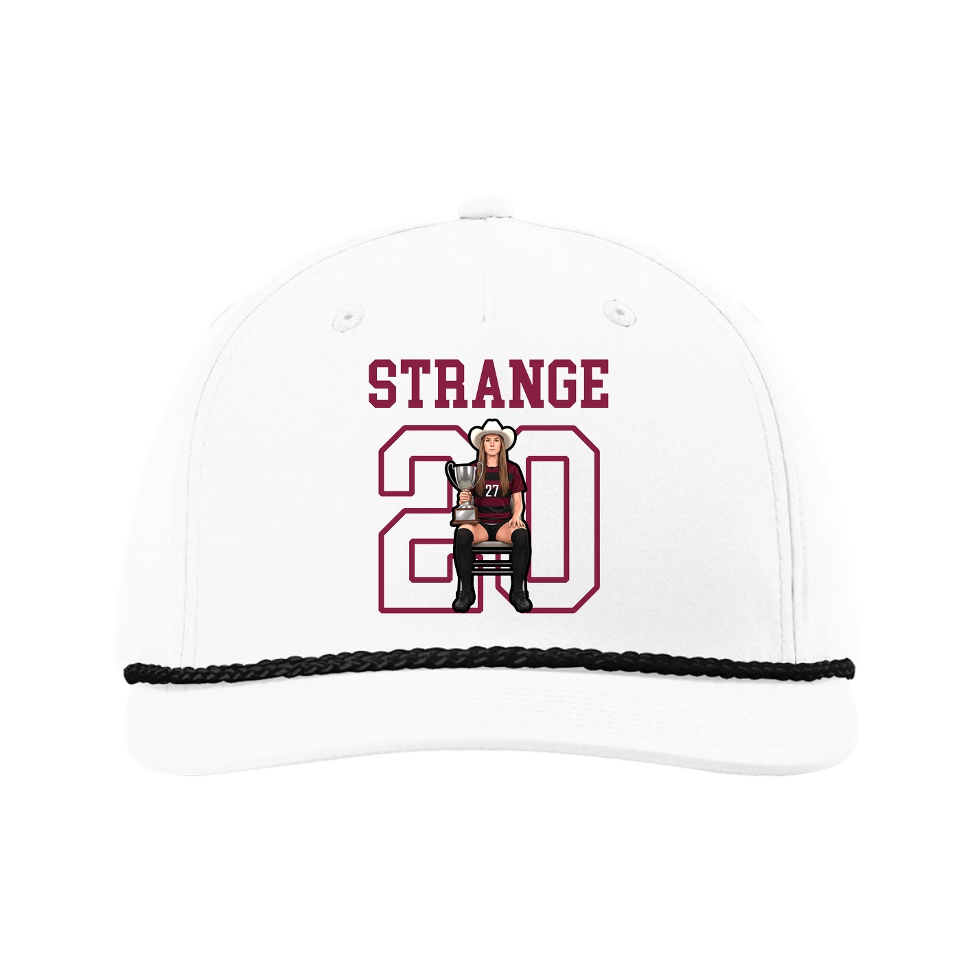 Five-Panel Classic Rope Cap — Shirsey in White