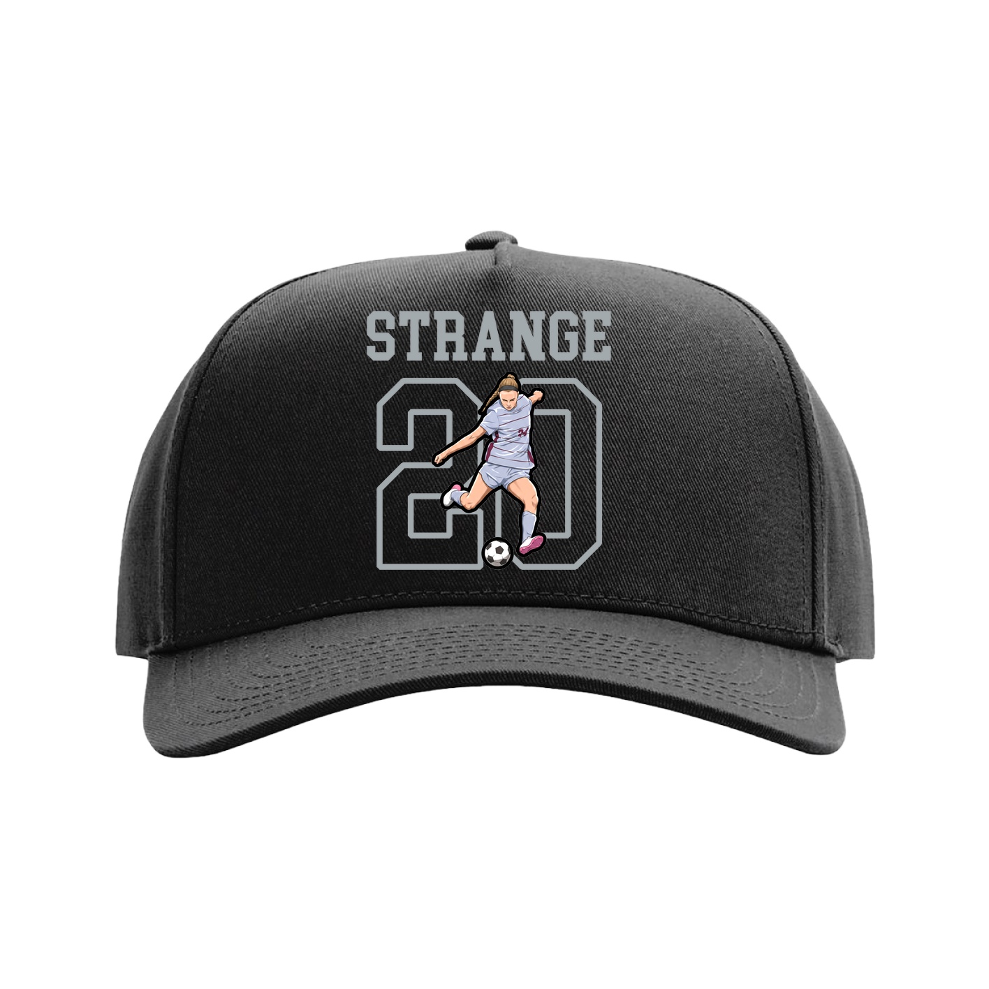 Full Fabric Five-Panel Champ Cap — Shirsey in Black
