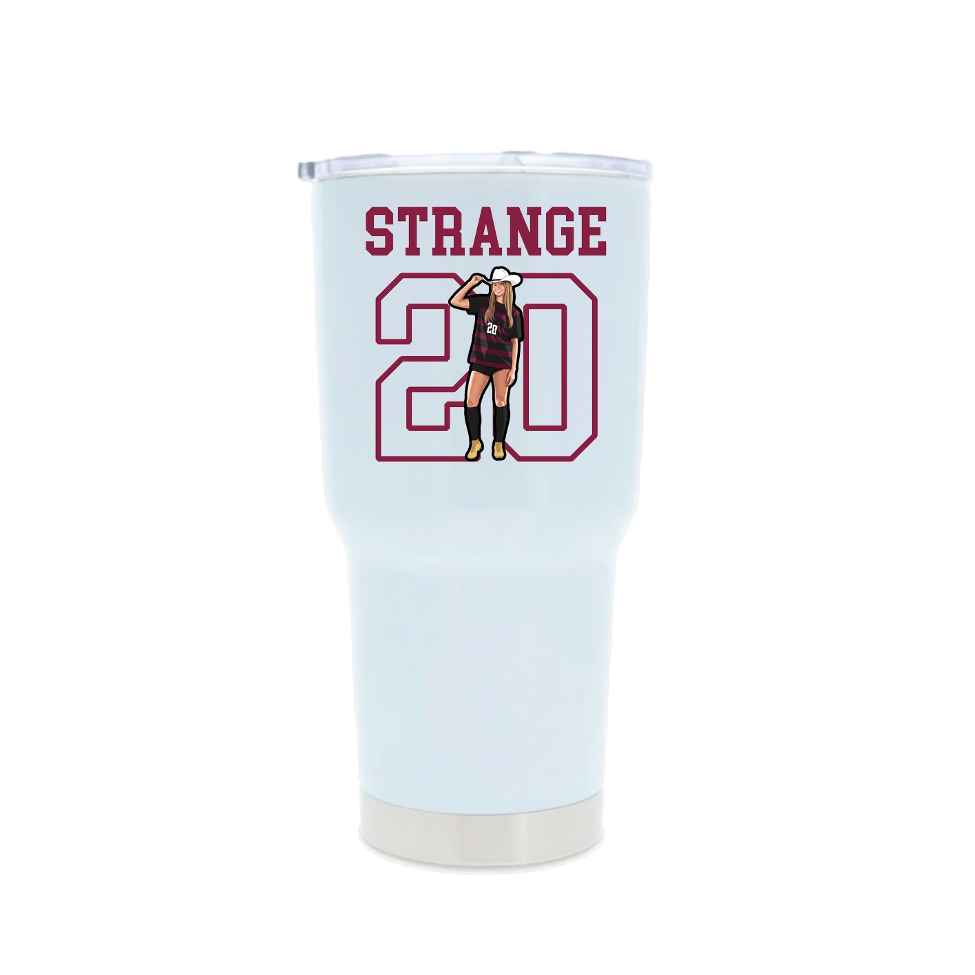 30oz Stainless Steel Tumbler — Shirsey in White