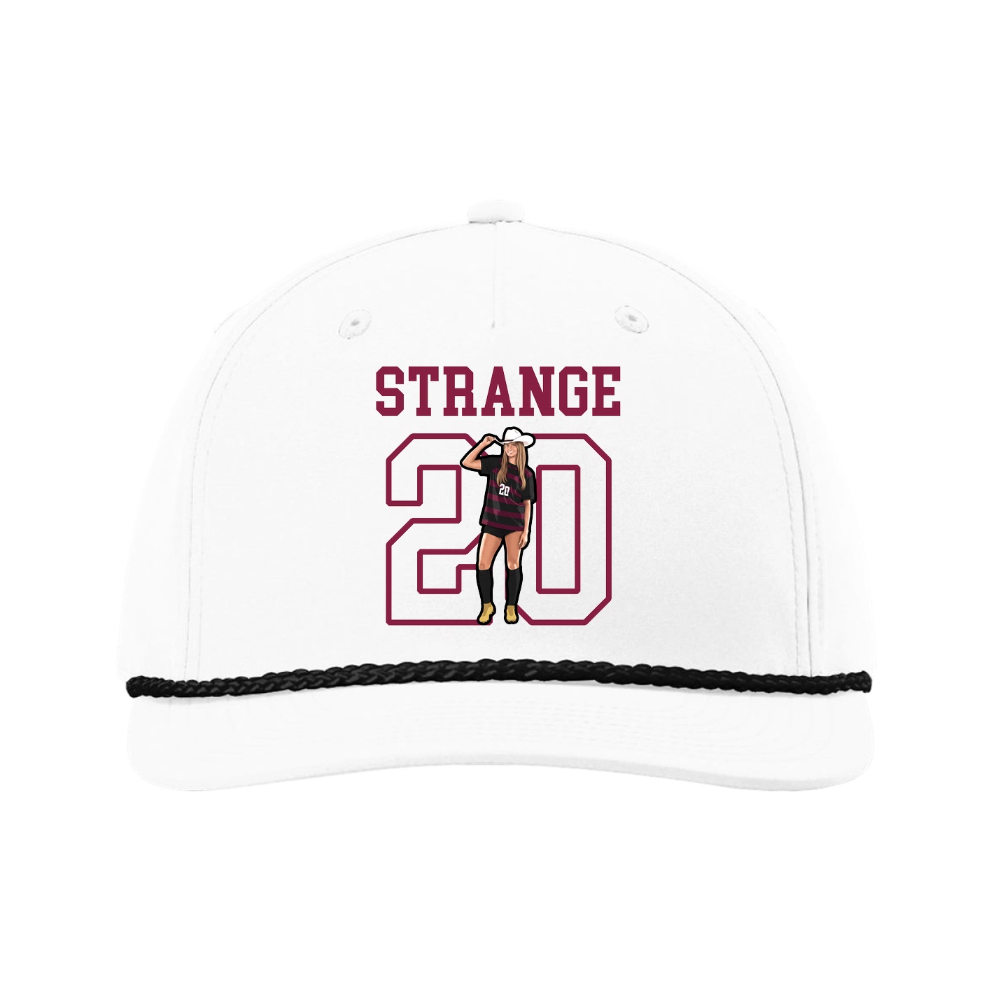 Five-Panel Classic Rope Cap — Shirsey in White