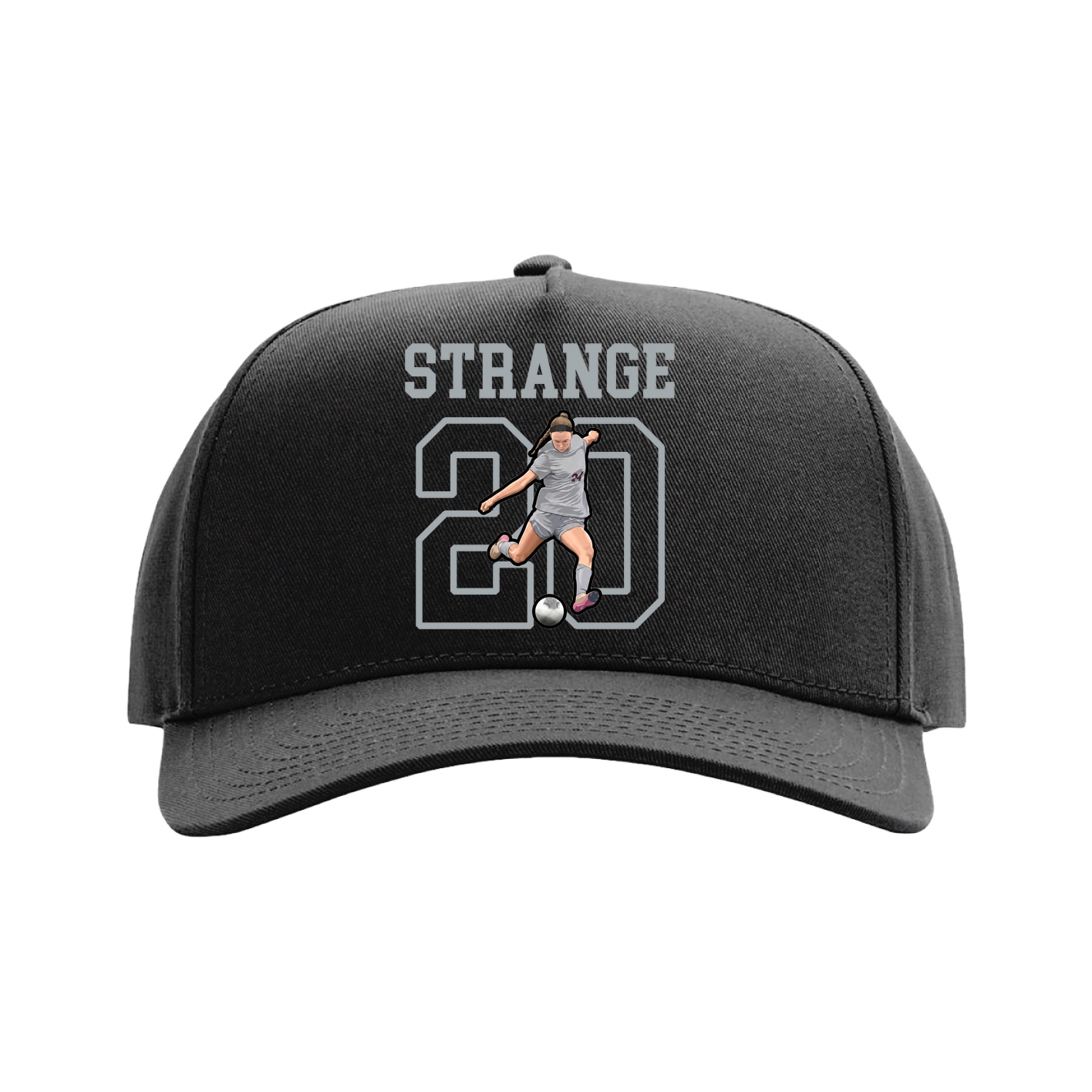 Full Fabric Five-Panel Champ Cap — Shirsey in Black