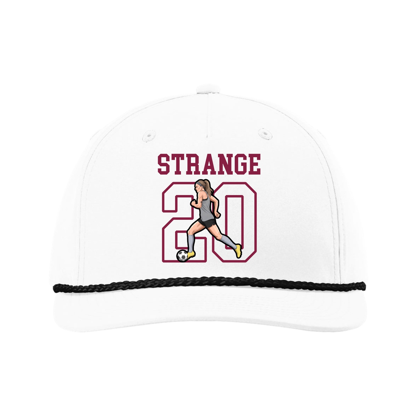 Five-Panel Classic Rope Cap — Shirsey in White