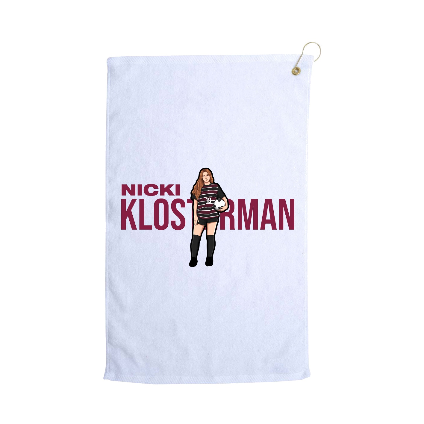 Golf Towel — Player Name in White