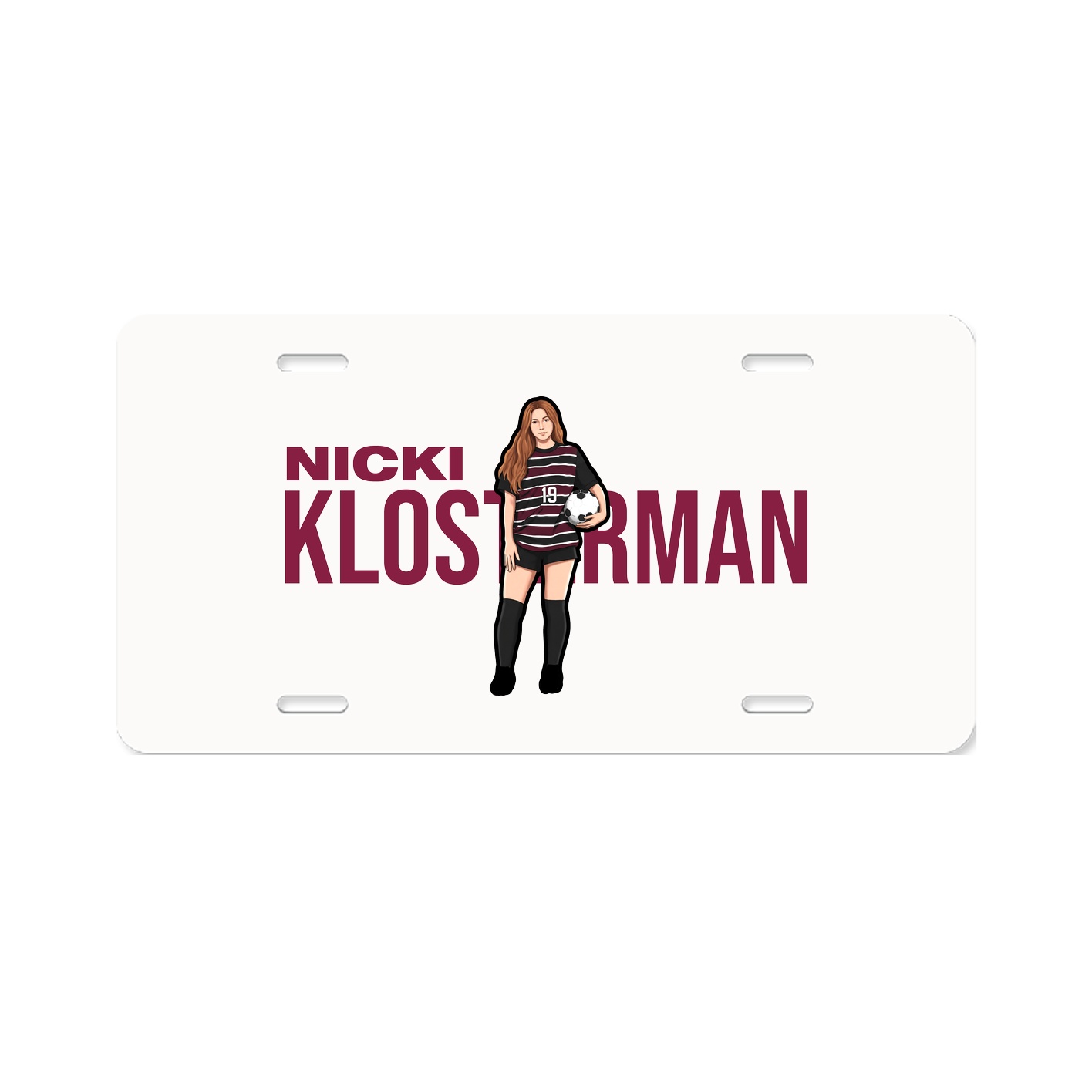 License Plate — Player Name in Classic