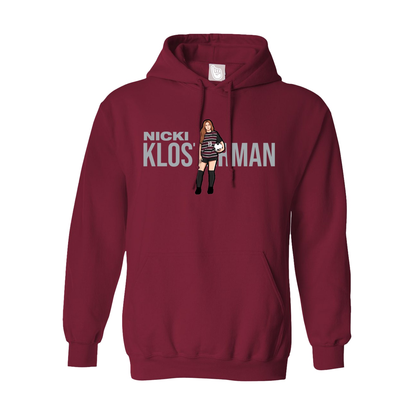 Hoodie — Player Name in Cardinal