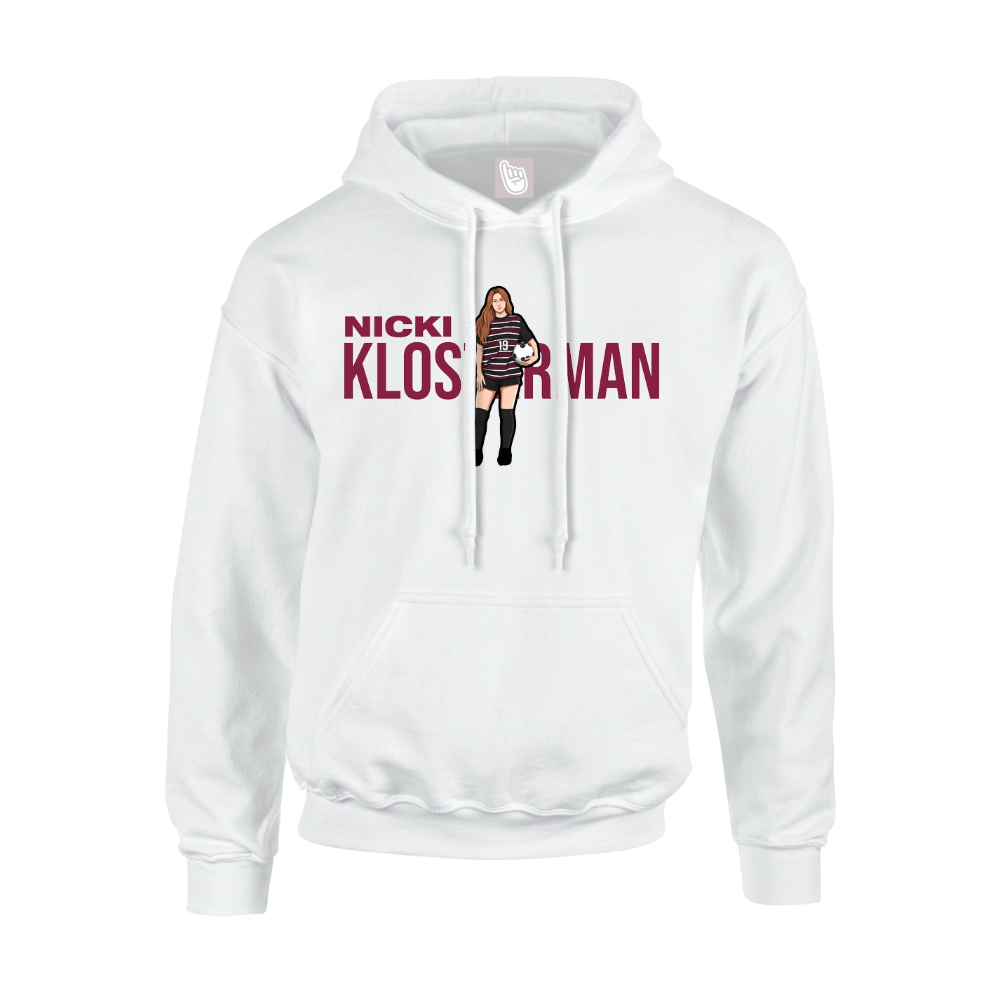 Youth Hoodie — Player Name in White