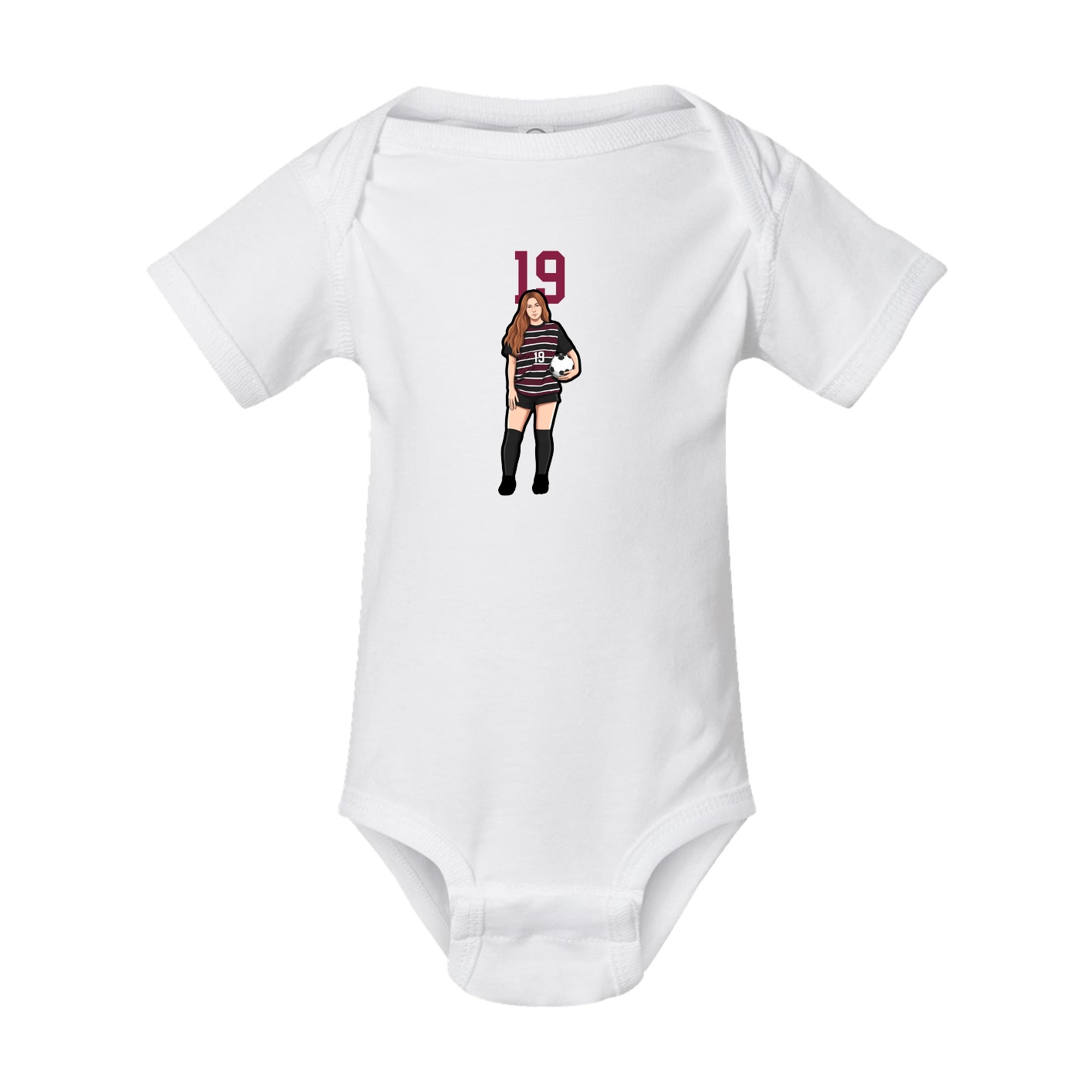 Baby Onesie — Number Top in White
