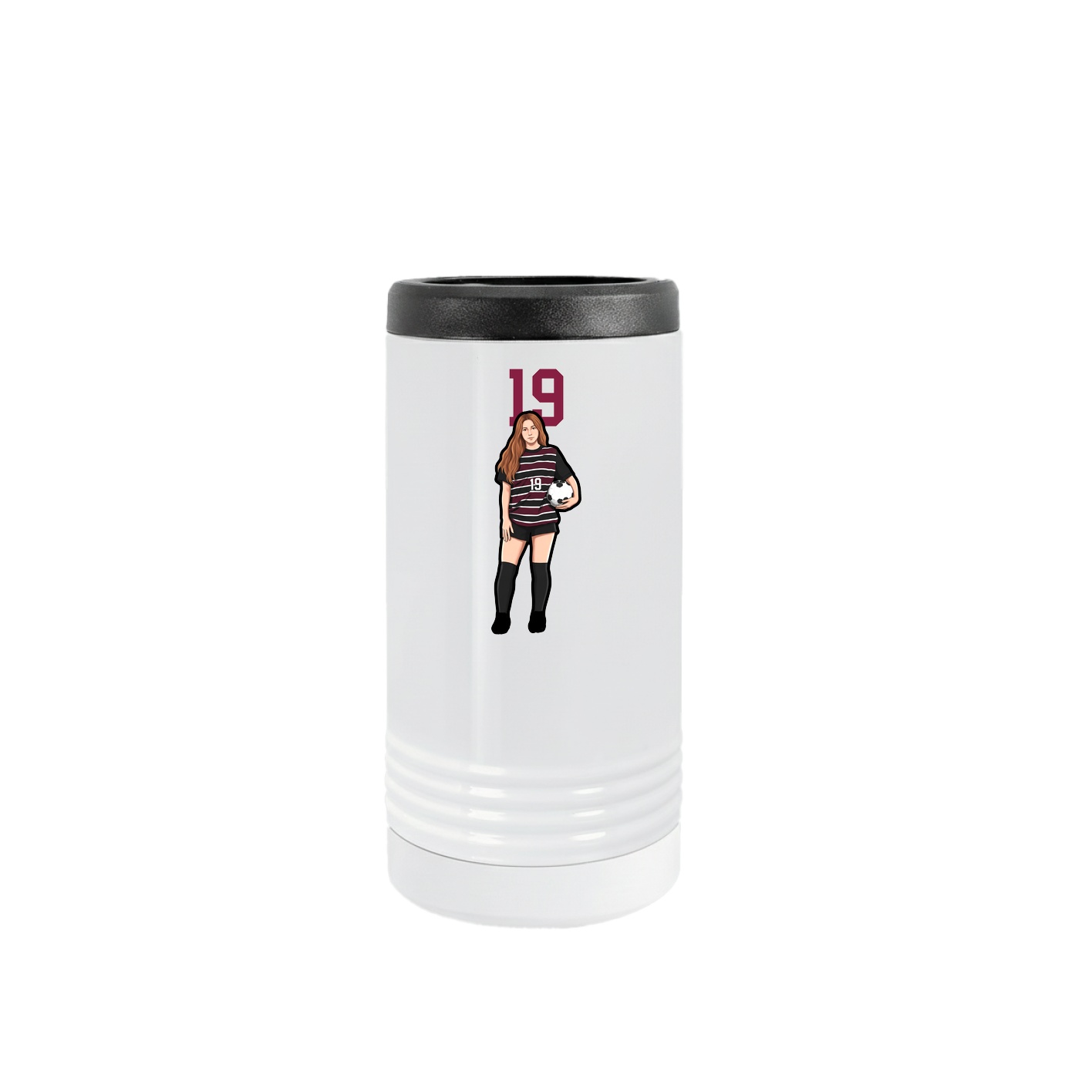 Slim Beverage Holder — Number Top in White