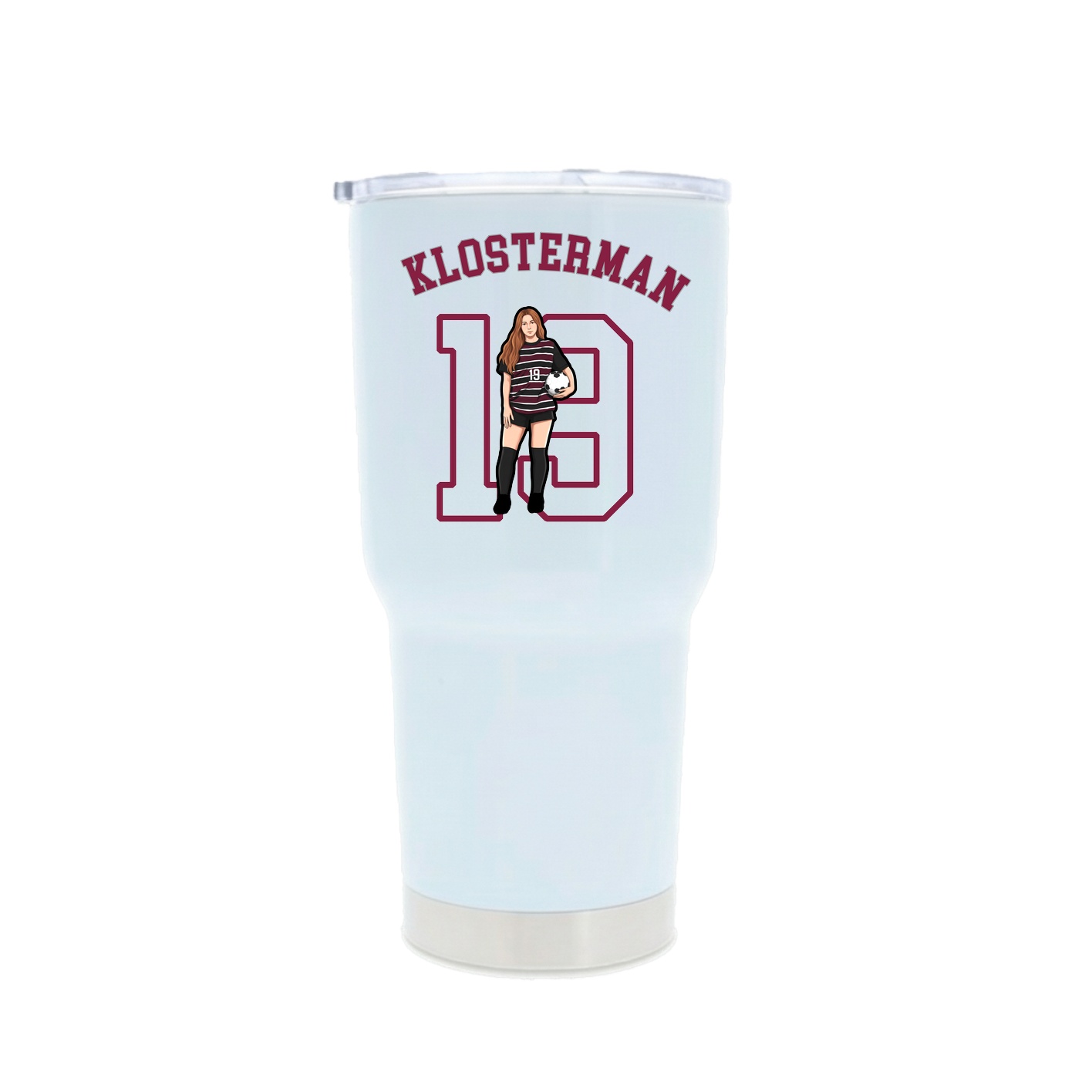 30oz Stainless Steel Tumbler — Shirsey Arch in White