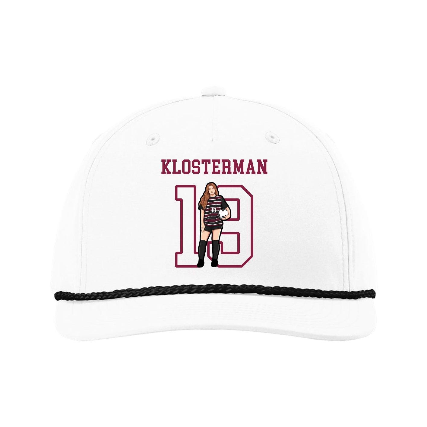 Five-Panel Classic Rope Cap — Shirsey in White