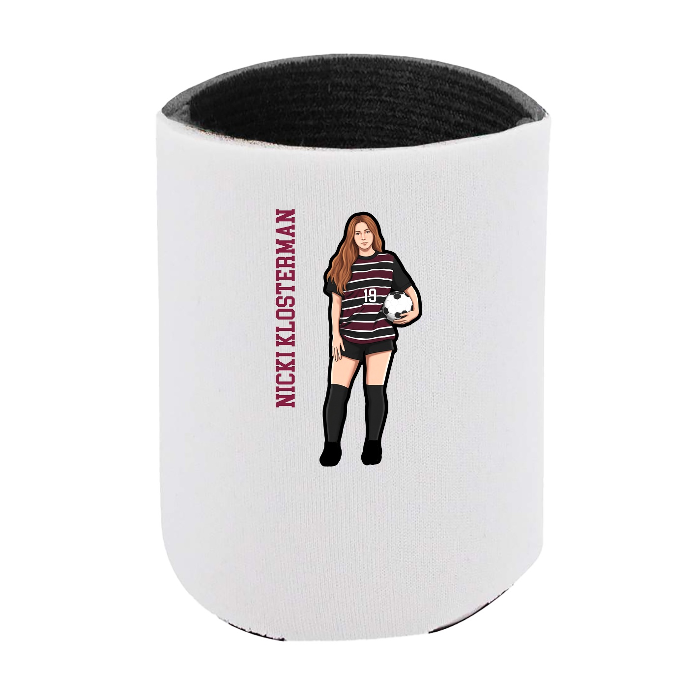 Can Holder — Name Vertical in White
