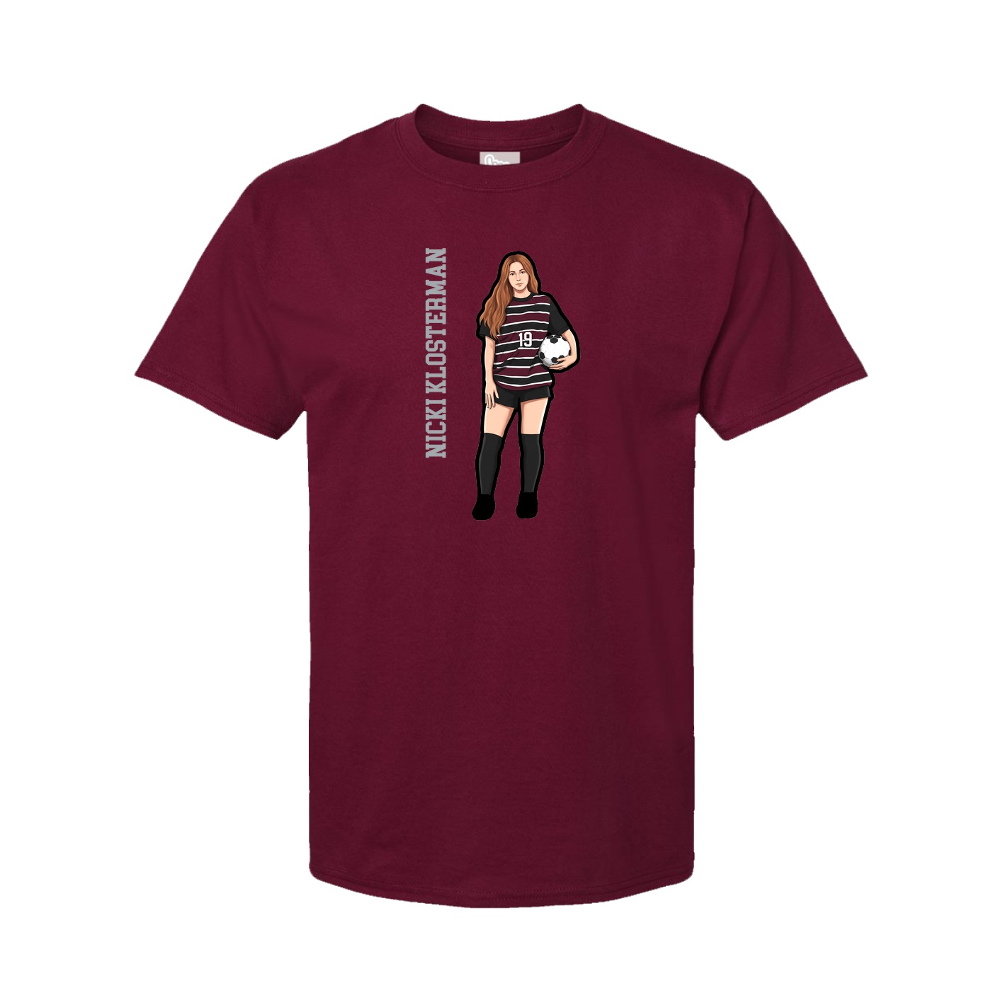 Tee — Name Vertical in Cardinal