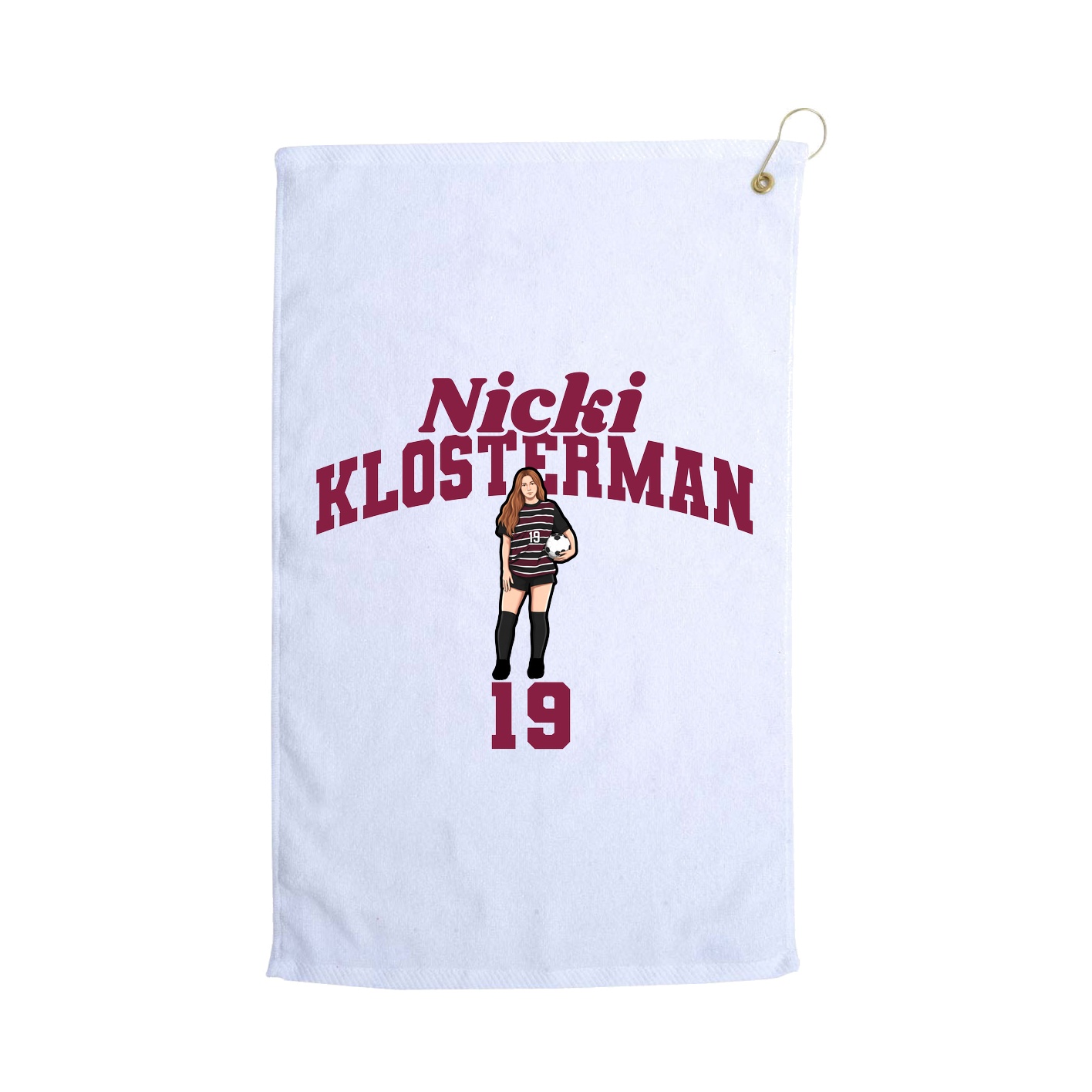 Golf Towel — Signature Arch in White