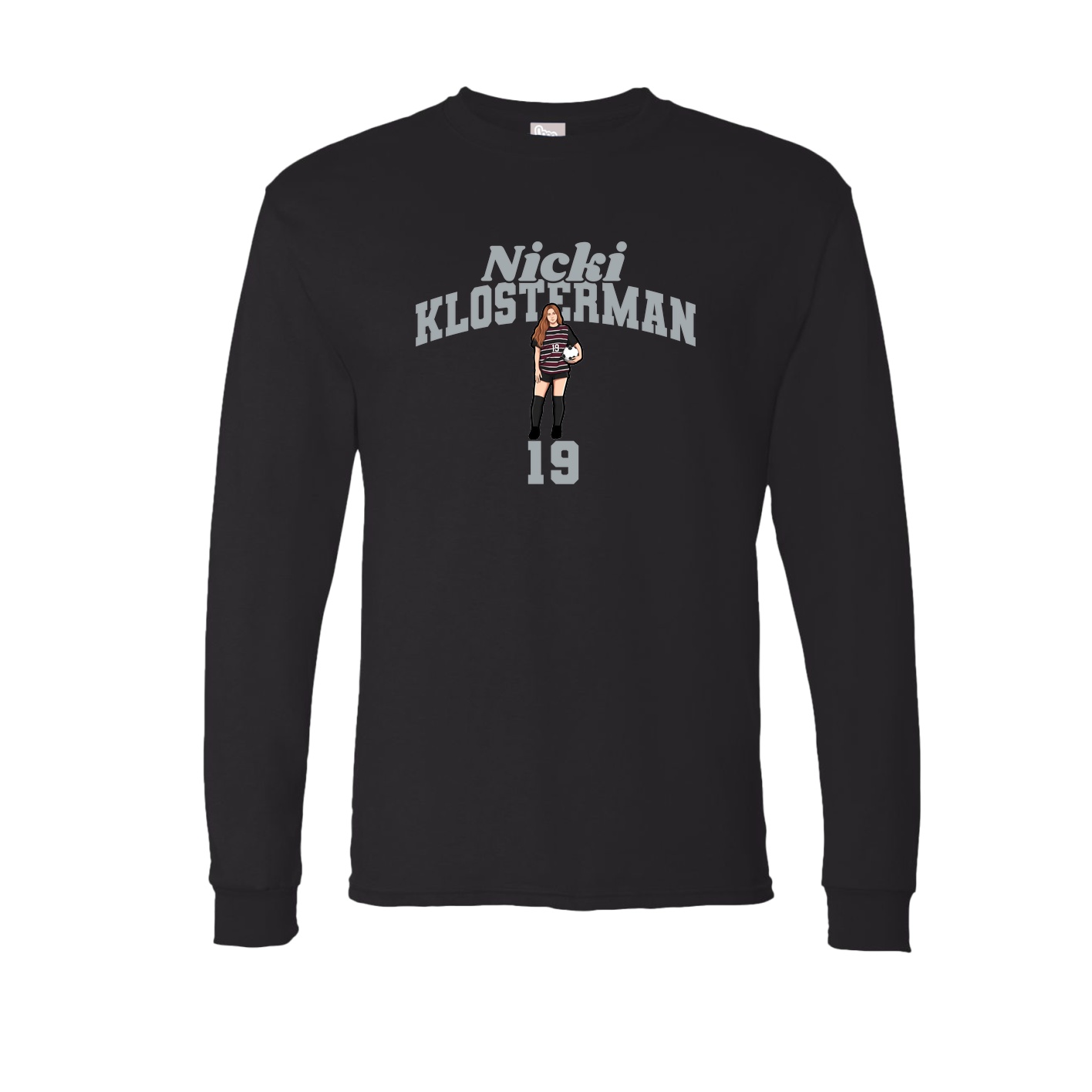 Long Sleeve Tee — Signature Arch in Black