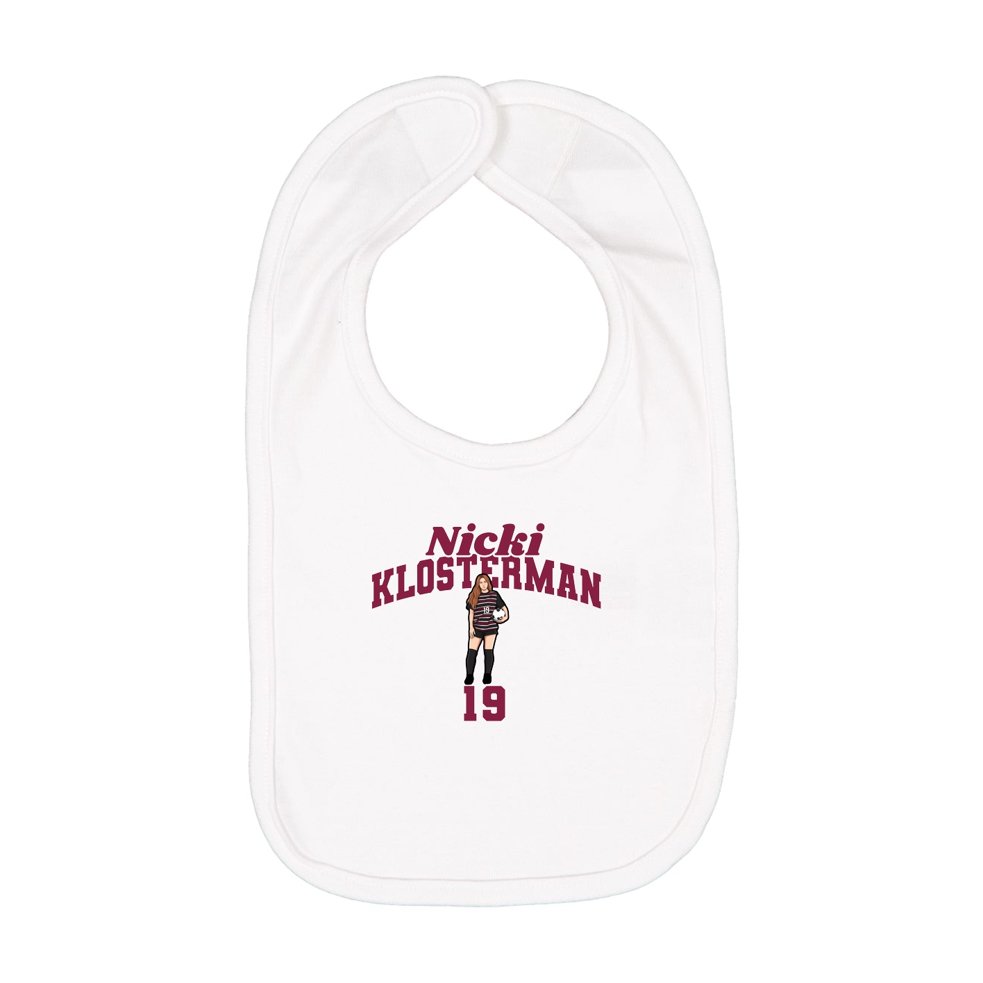 Infant Bib — Signature Arch in White