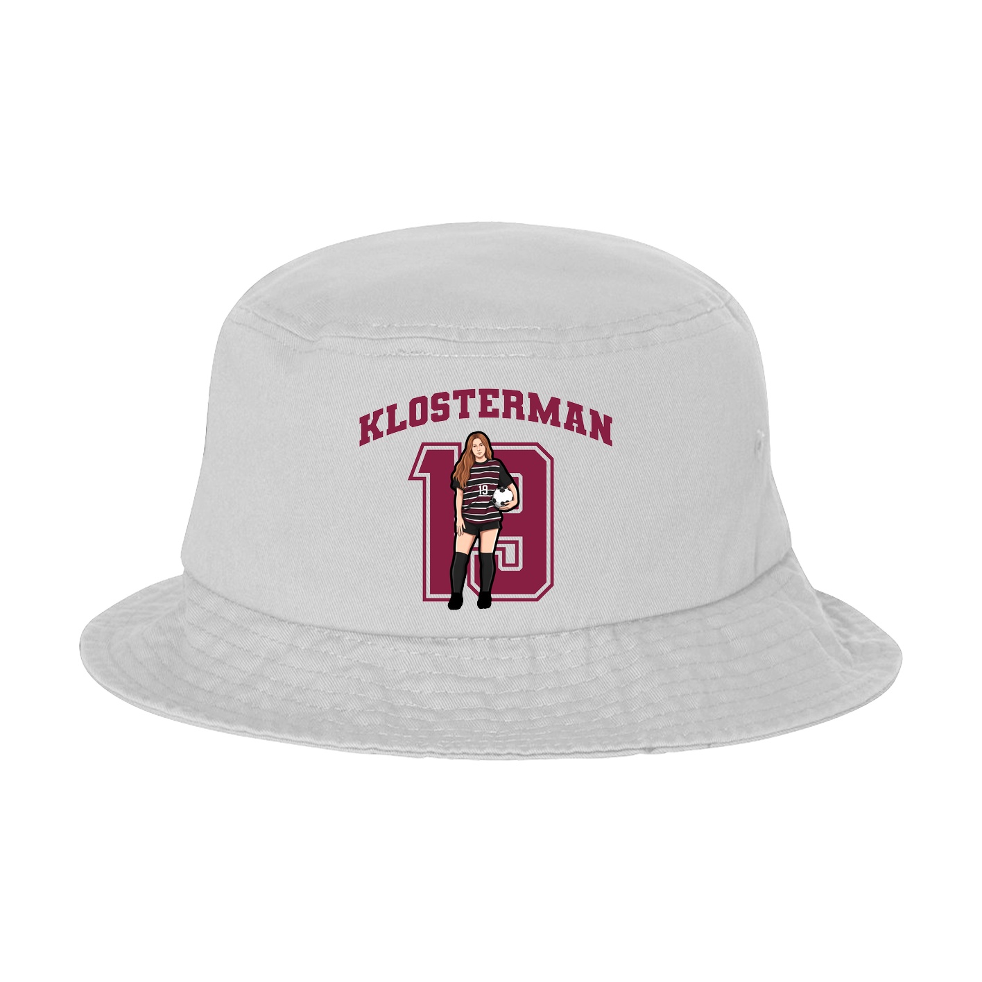 Bucket Cap — Number in White