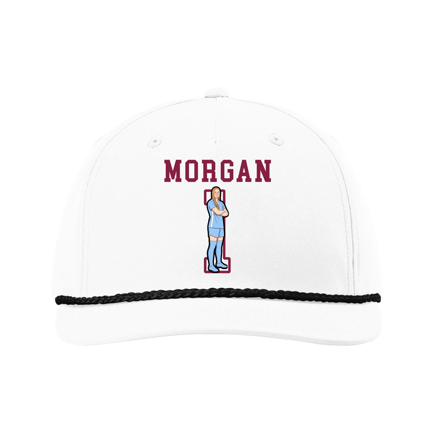 Five-Panel Classic Rope Cap — Shirsey in White