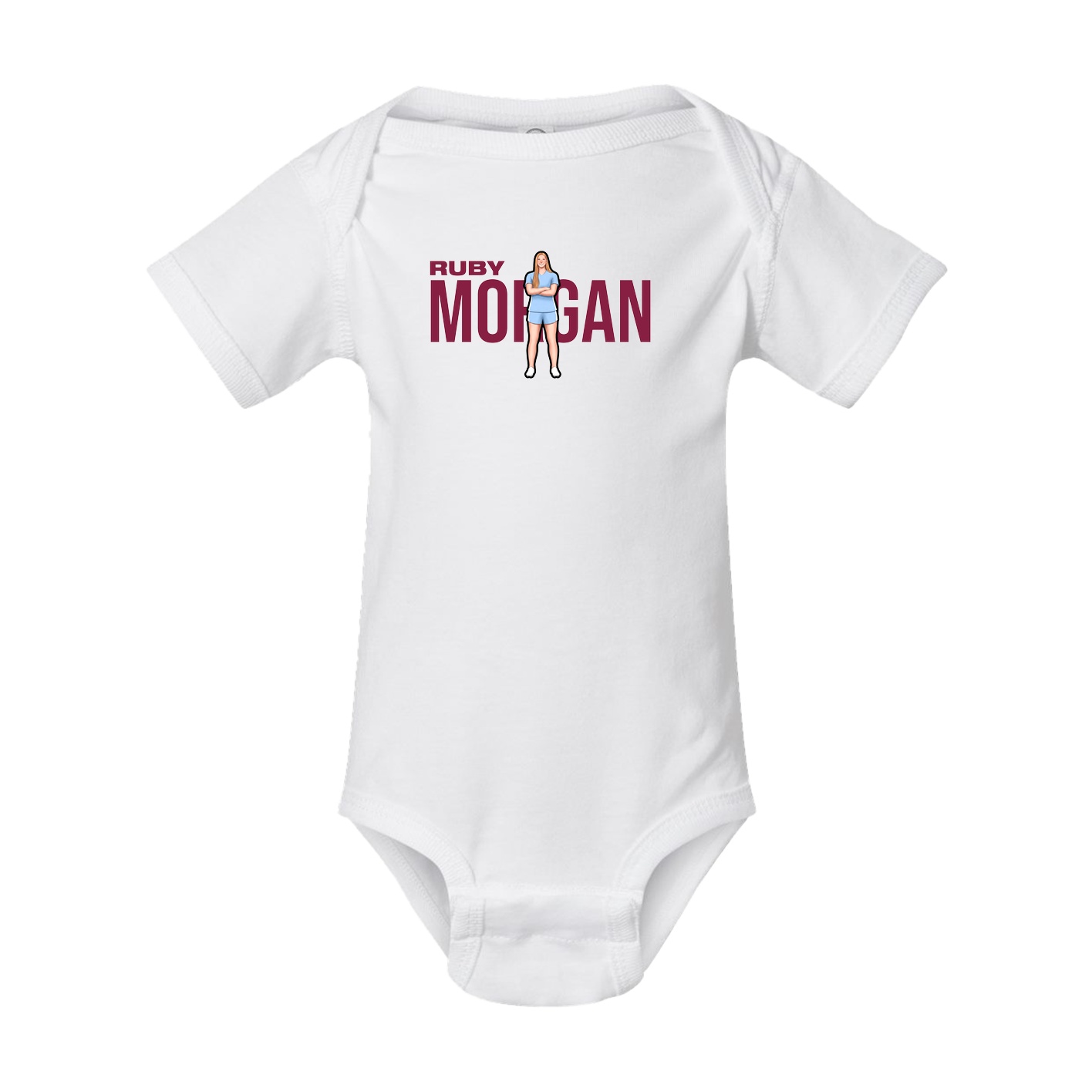 Baby Onesie — Player Name in White