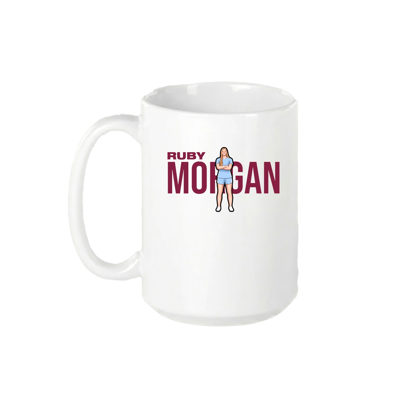 15oz Coffee Mug — Player Name in White