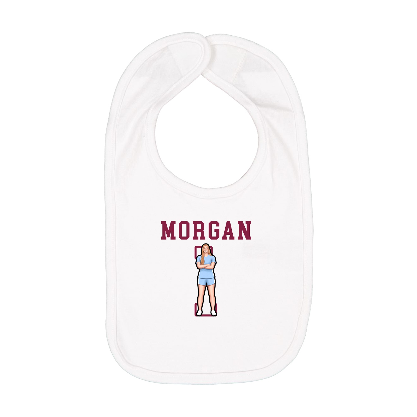 Infant Bib — Shirsey in White