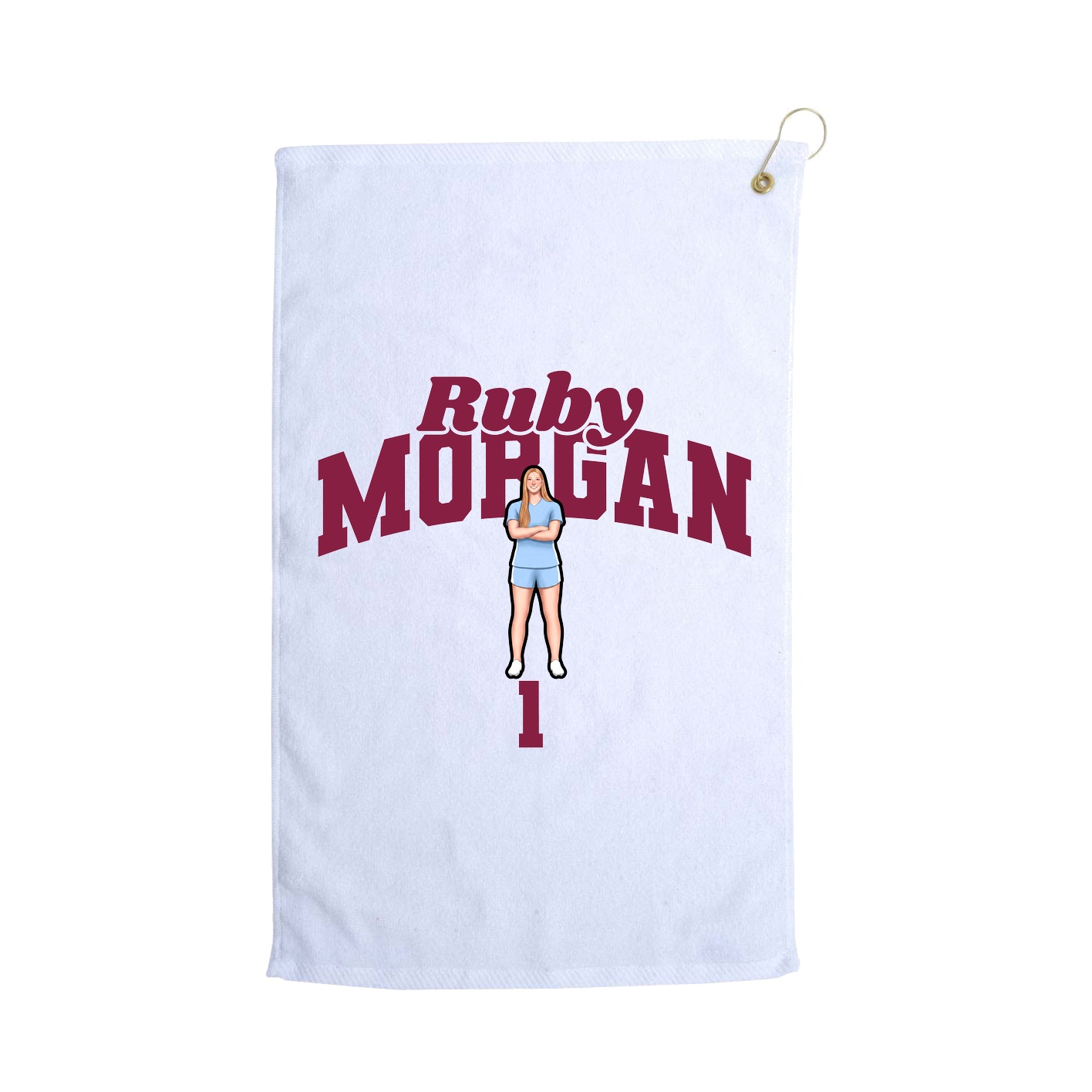 Golf Towel — Signature Arch in White