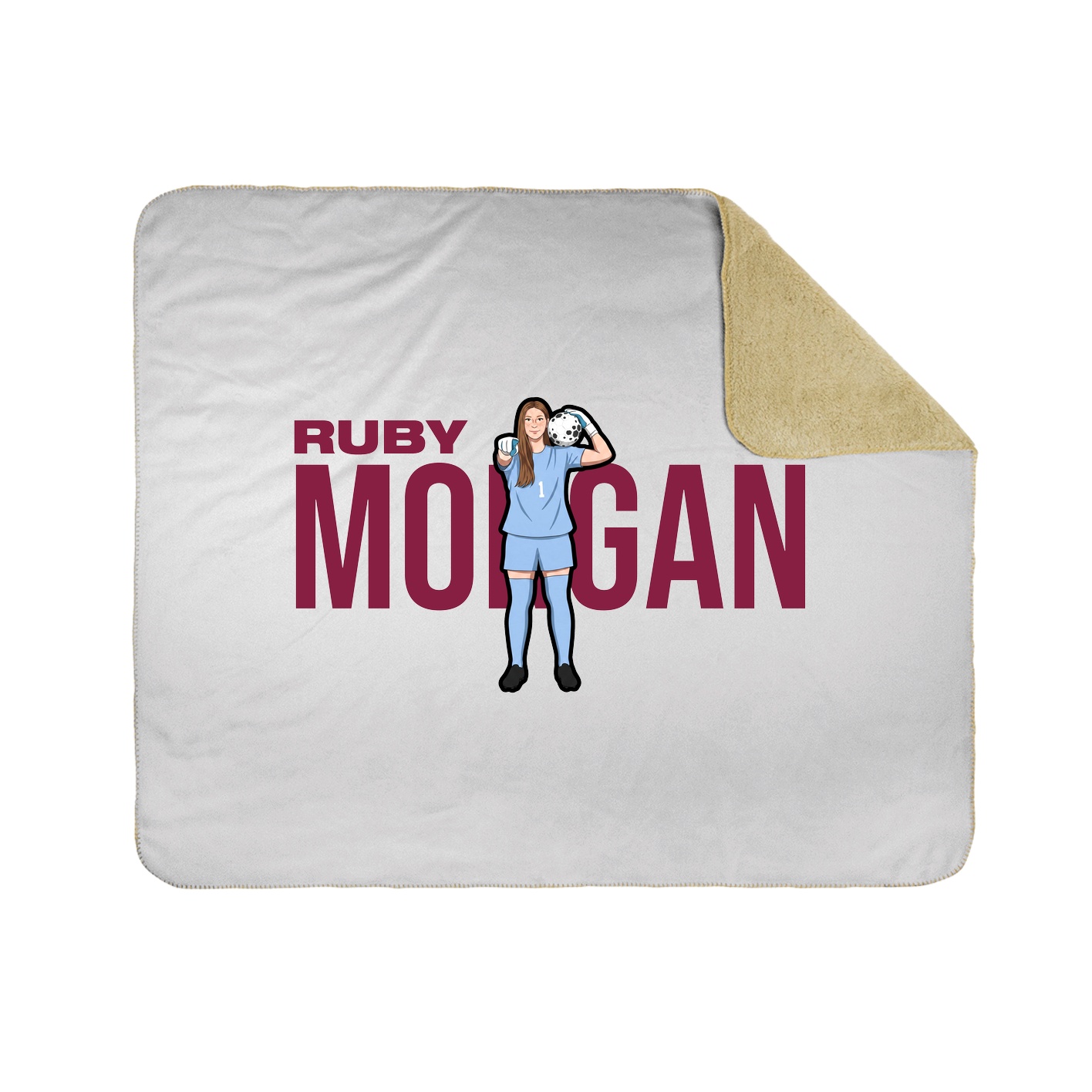 Throw Blanket — Player Name in White