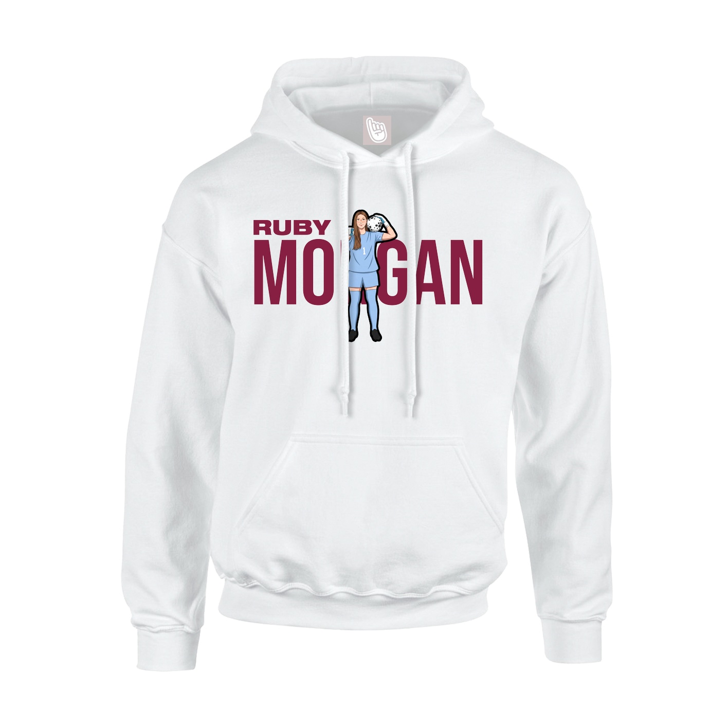 Youth Hoodie — Player Name in White