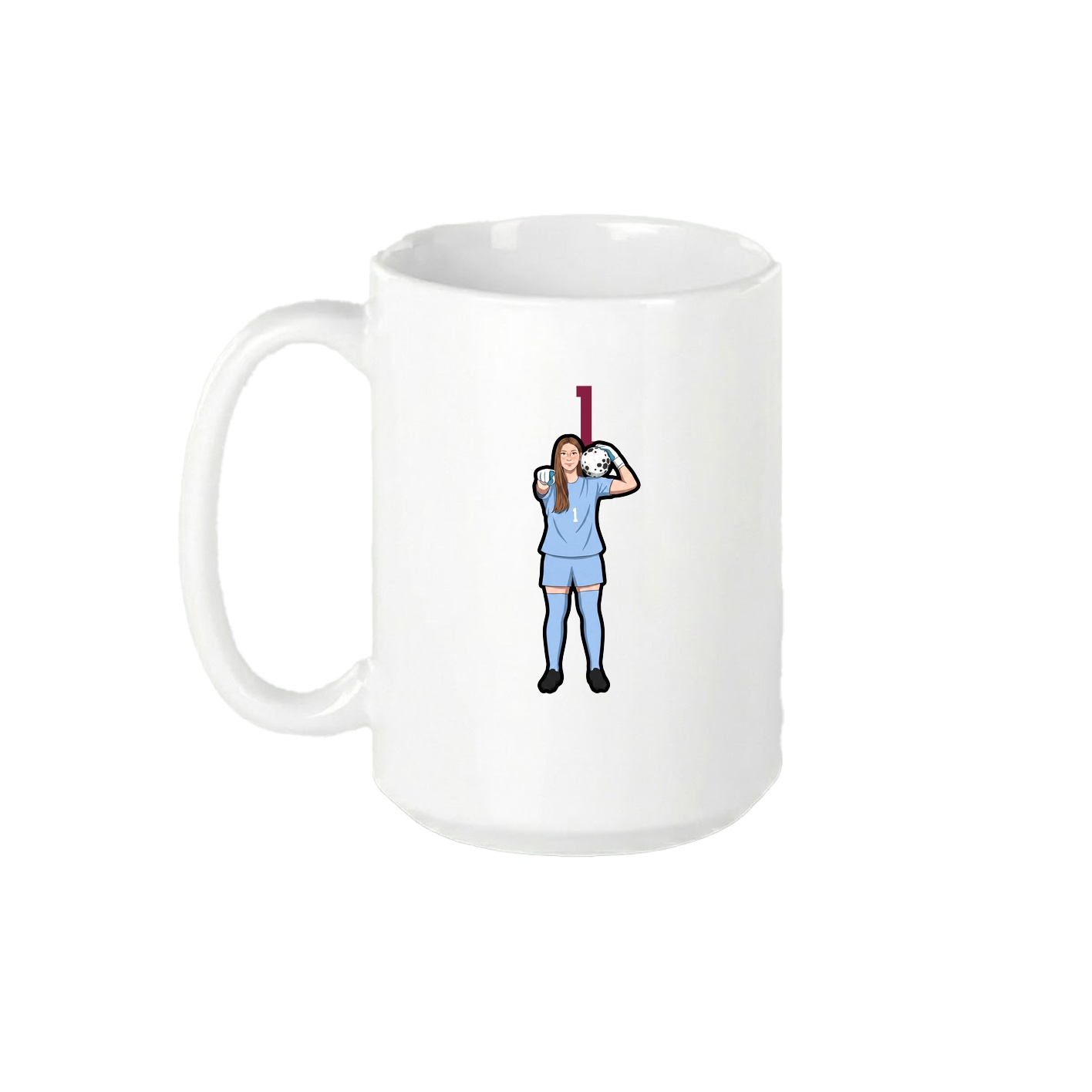 15oz Coffee Mug — Number Top in White