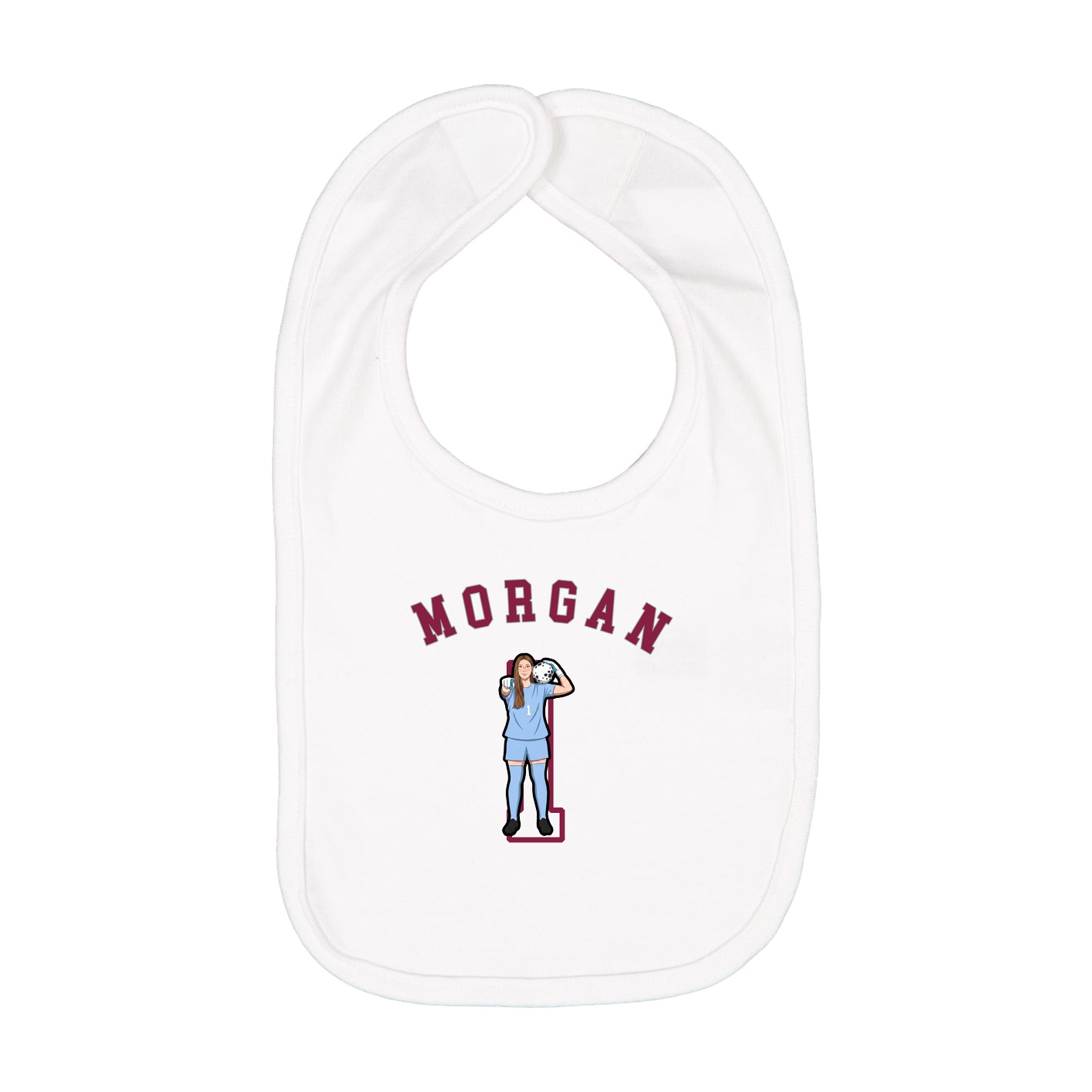 Infant Bib — Shirsey Arch in White