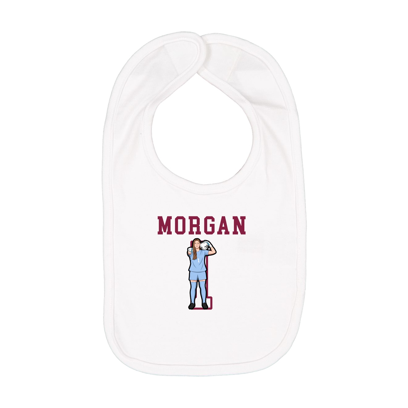Infant Bib — Shirsey in White