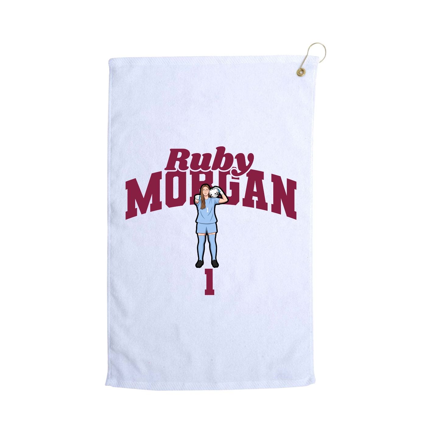 Golf Towel — Signature Arch in White