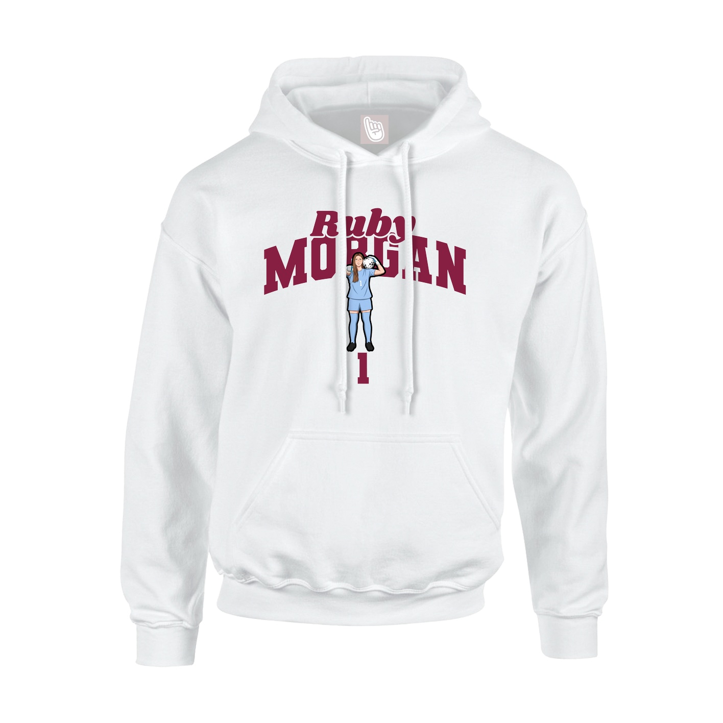 Youth Hoodie — Signature Arch in White
