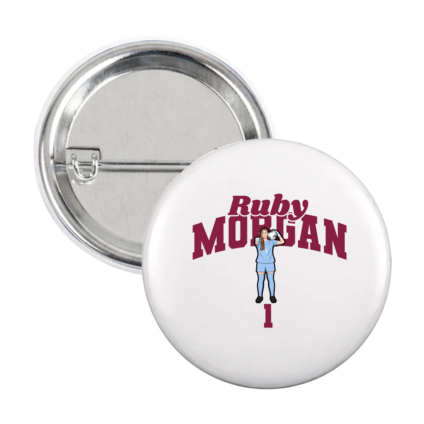Game Day Button — Signature Arch in White