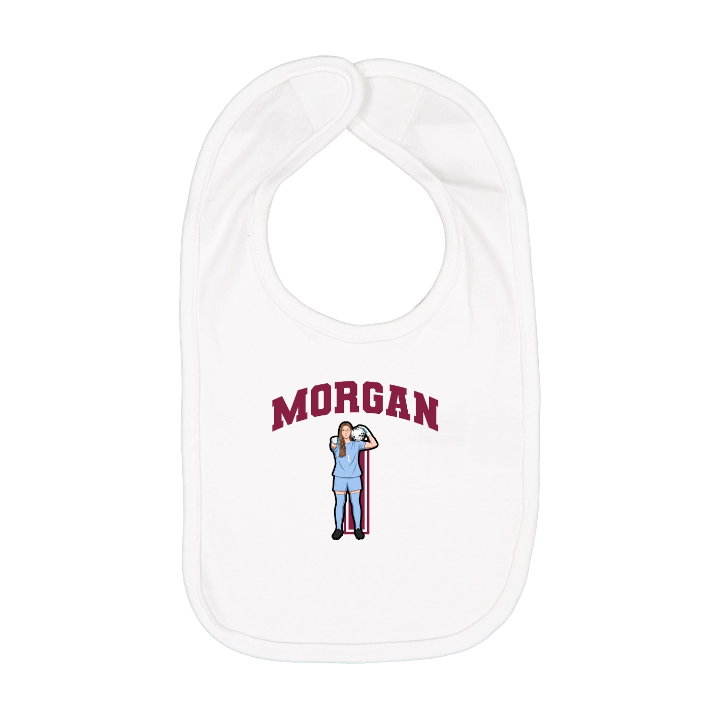Infant Bib — Number in White