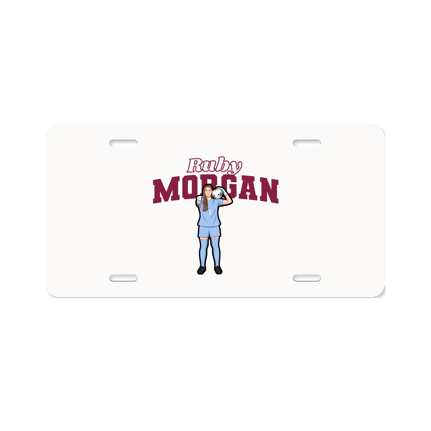 License Plate — Name Arch in Classic