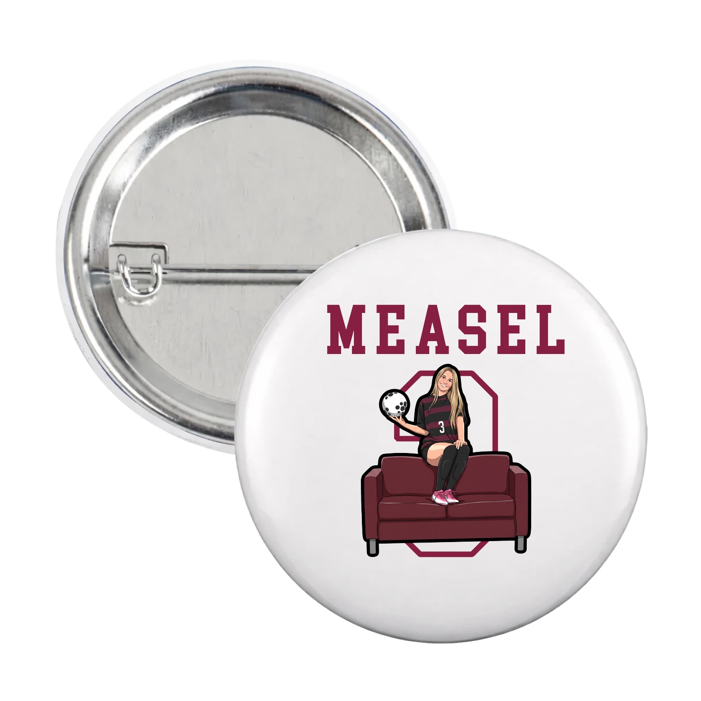 Game Day Button — Shirsey in White