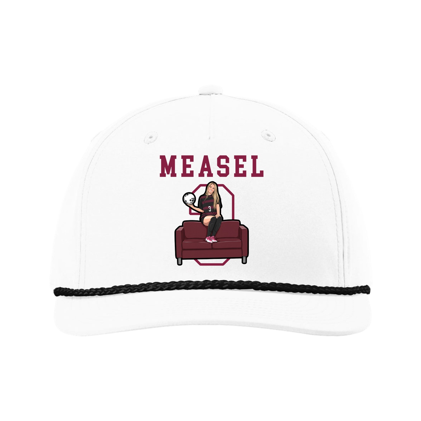 Five-Panel Classic Rope Cap — Shirsey in White