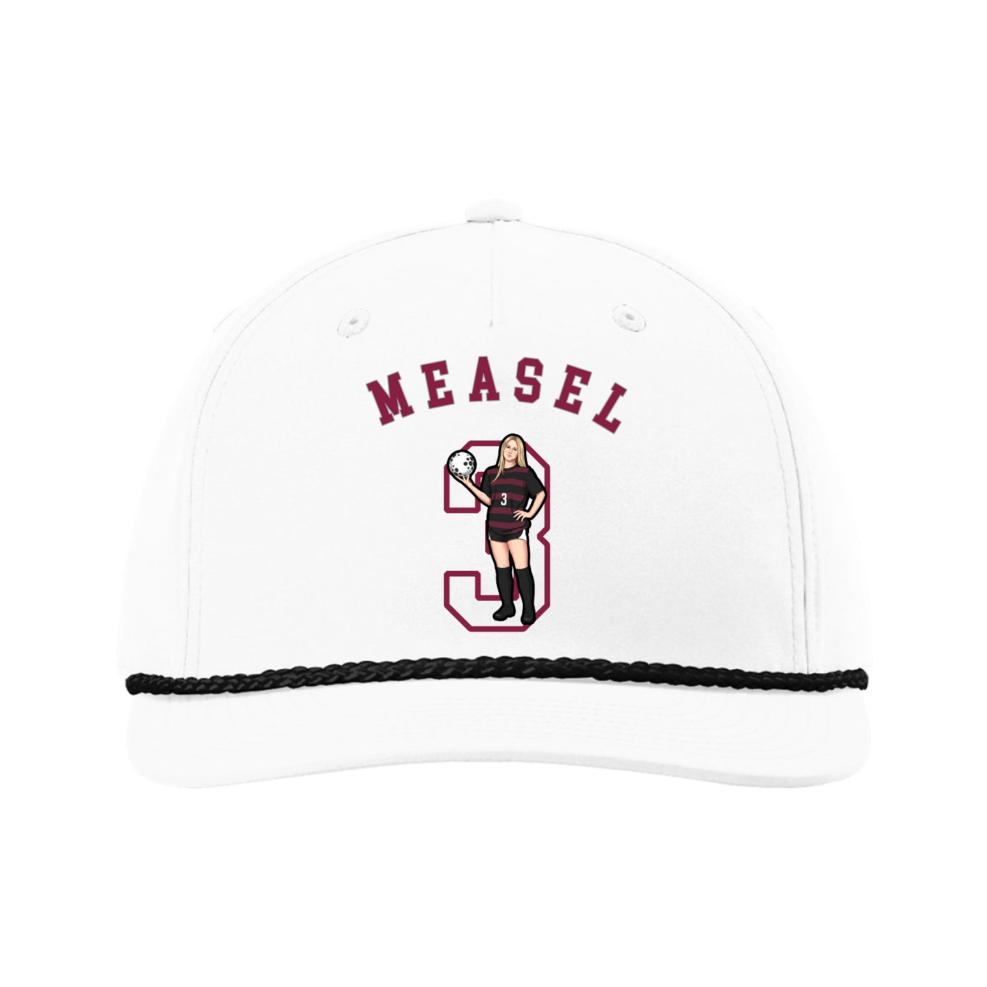 Five-Panel Classic Rope Cap — Shirsey Arch in White