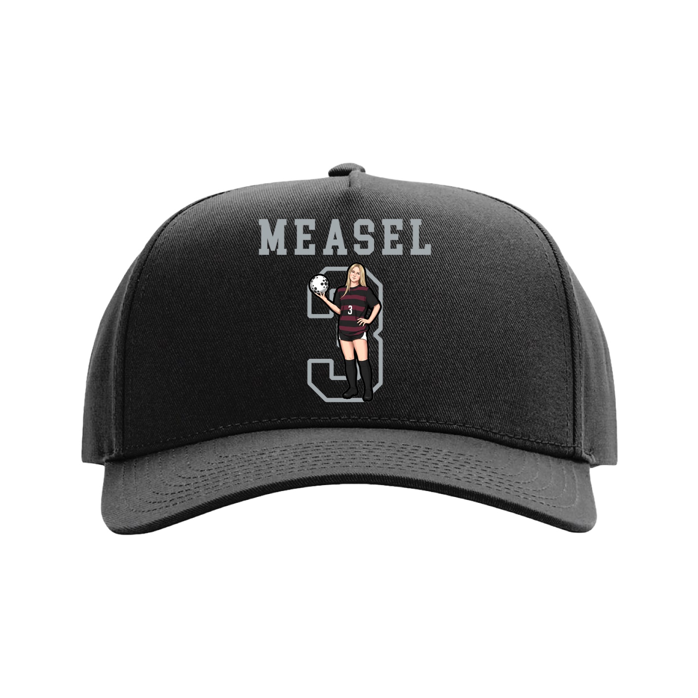 Full Fabric Five-Panel Champ Cap — Shirsey in Black