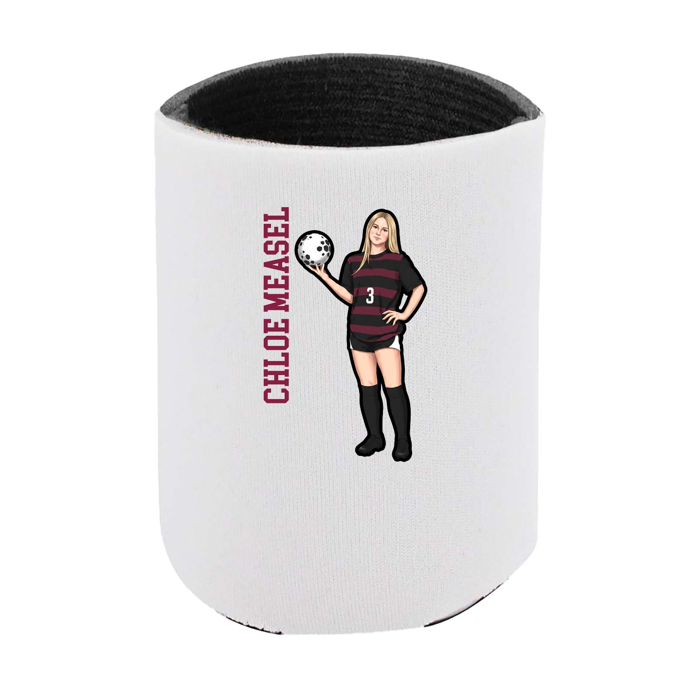 Can Holder — Name Vertical in White