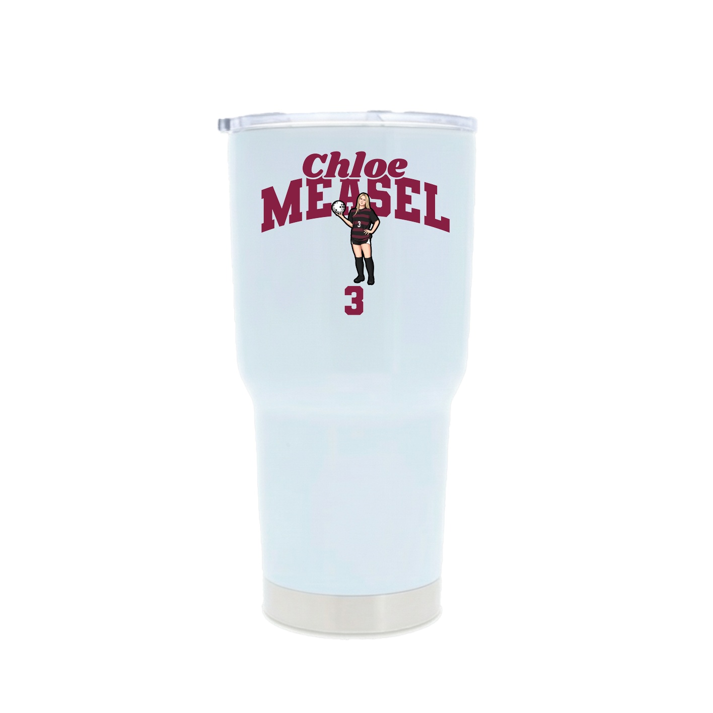 30oz Stainless Steel Tumbler — Signature Arch in White