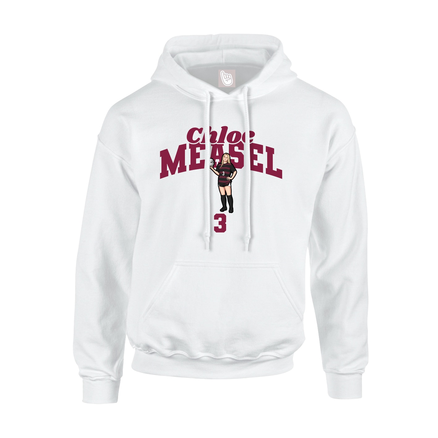 Youth Hoodie — Signature Arch in White